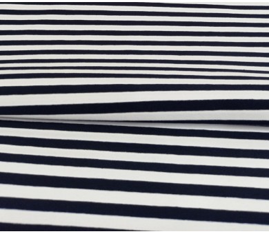 Полотно трикотажное кулирная гладь 30/1. Полоска чёрная 203