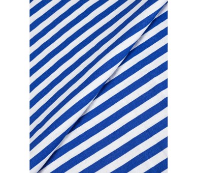 Полотно трикотажное кулирная гладь 30/1. Полоска синяя 202