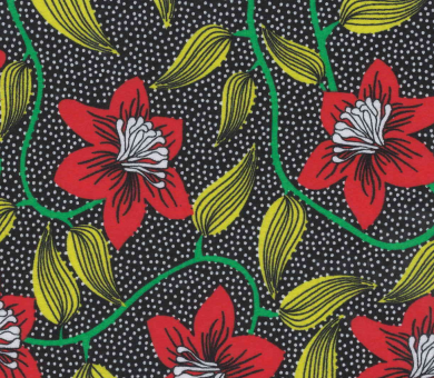 Полотно трикотажное кулирная гладь 30/1. Цветы 101