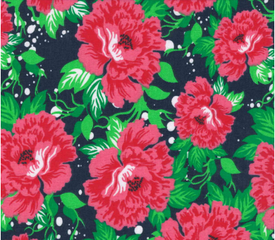 Полотно трикотажное кулирная гладь 30/1. Маки 201