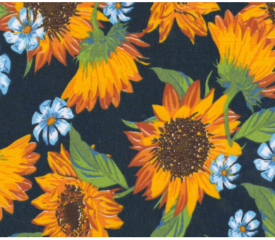 Полотно трикотажное кулирная гладь 30/1. Подсолнух 206