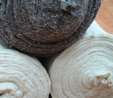 Утеплители, полотно холстопрошивное, мешковина